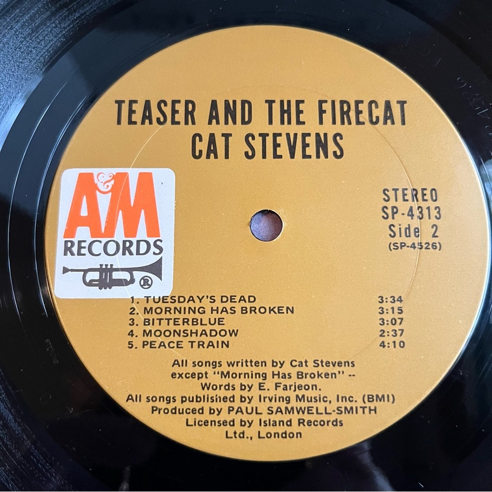 Cat Steven’s “Teaser and the Firecat” album 1971 mint condition - Picture 4 of 7